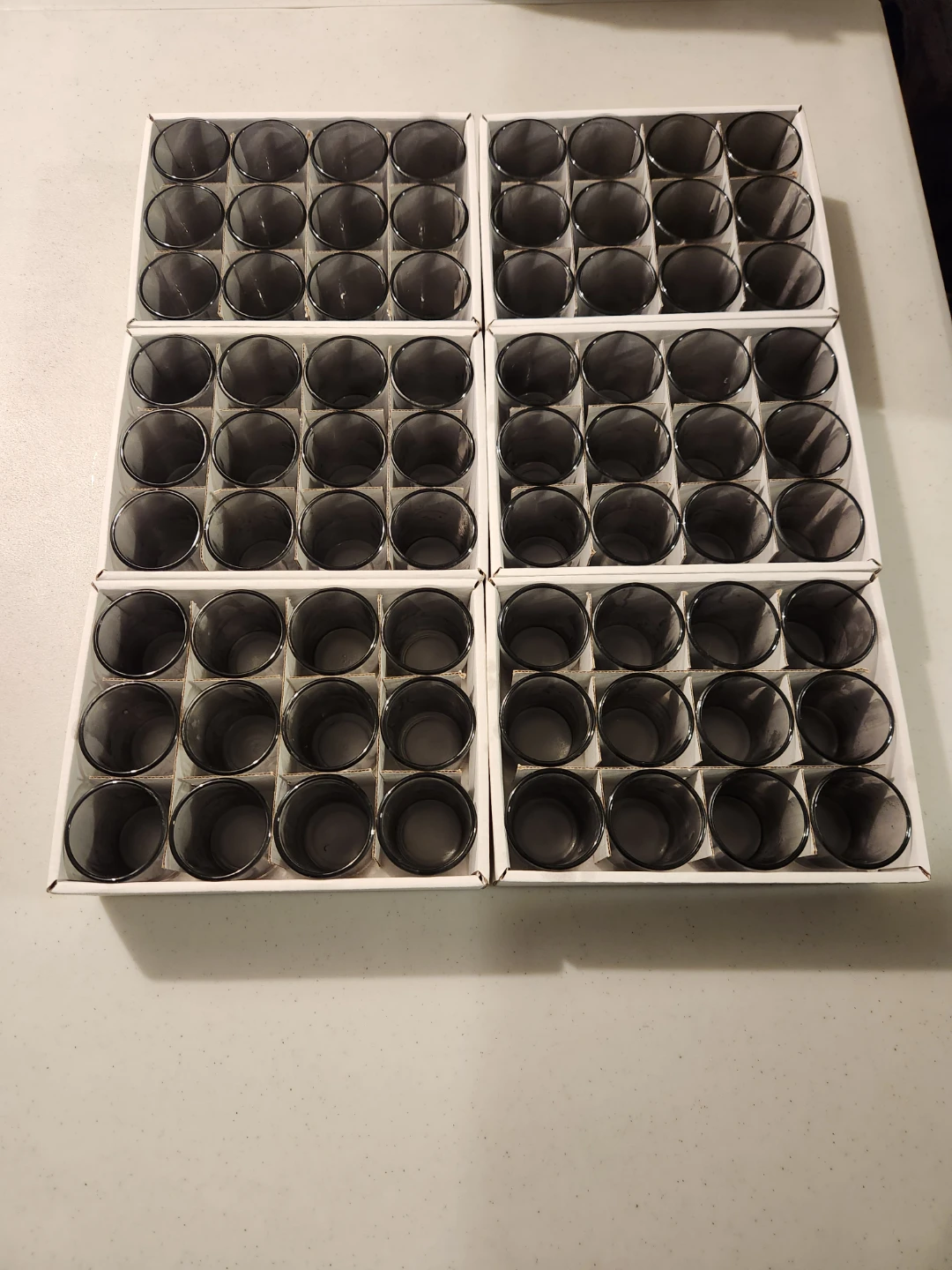 Yummi Candles 72 Glass Tealight/Votive Holders - Smoke