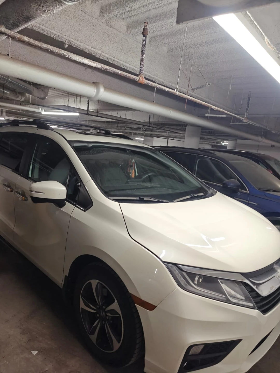White Honda Odyssey Van