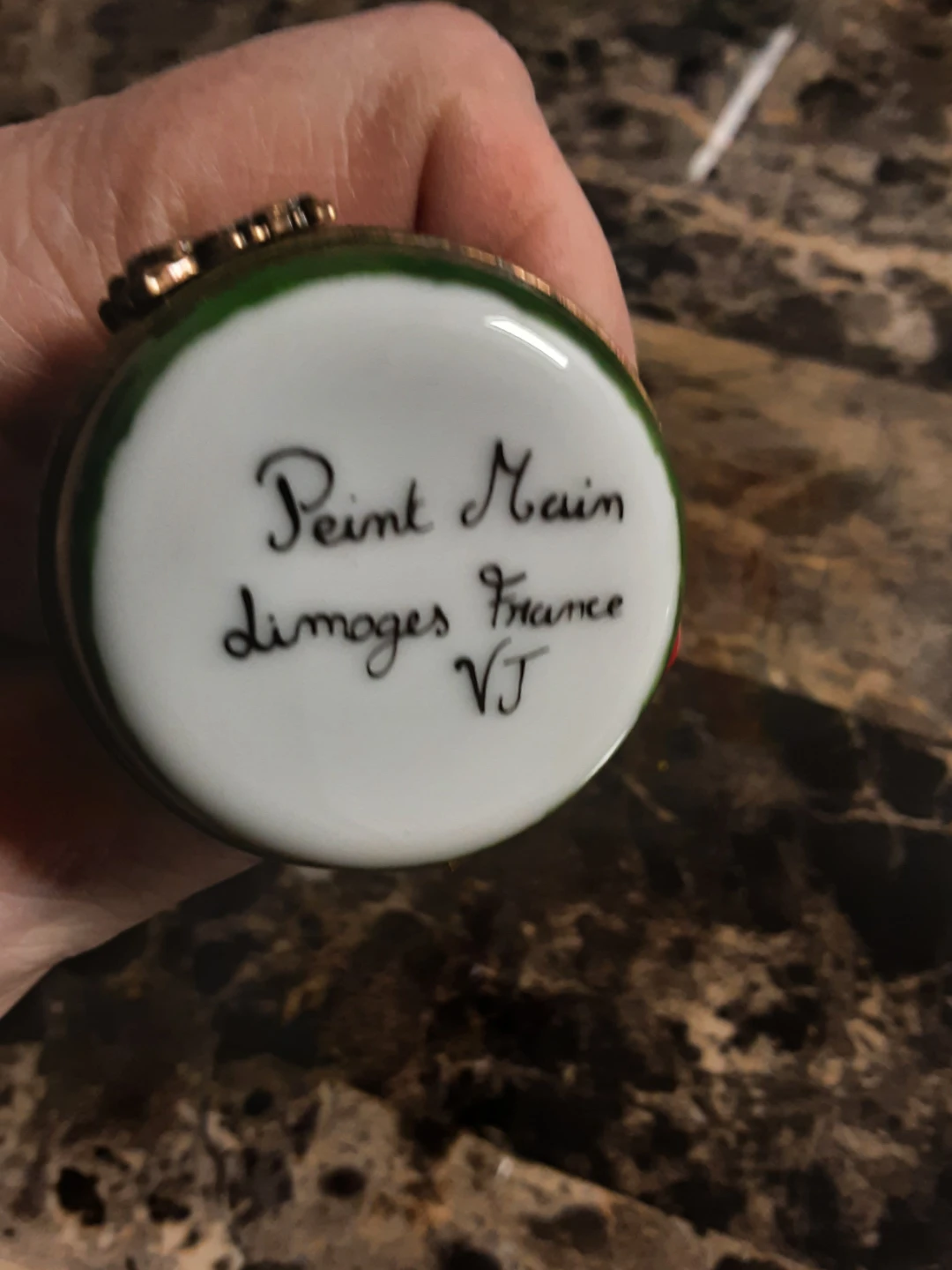 Limoges France Bunny Trinket Box with Carrots Inside - photo 3