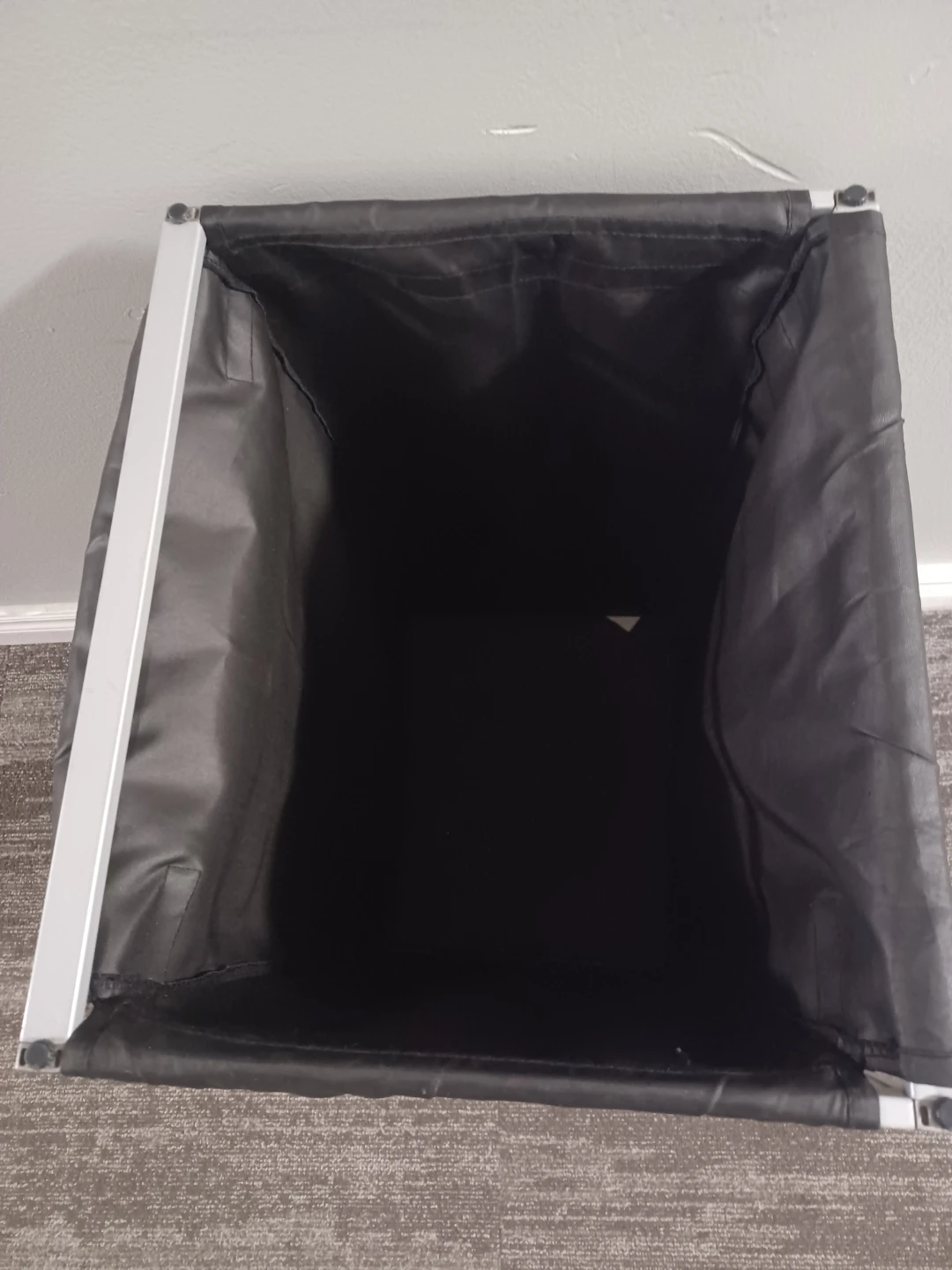 Black Laundry Hamper with Wheels - photo 4