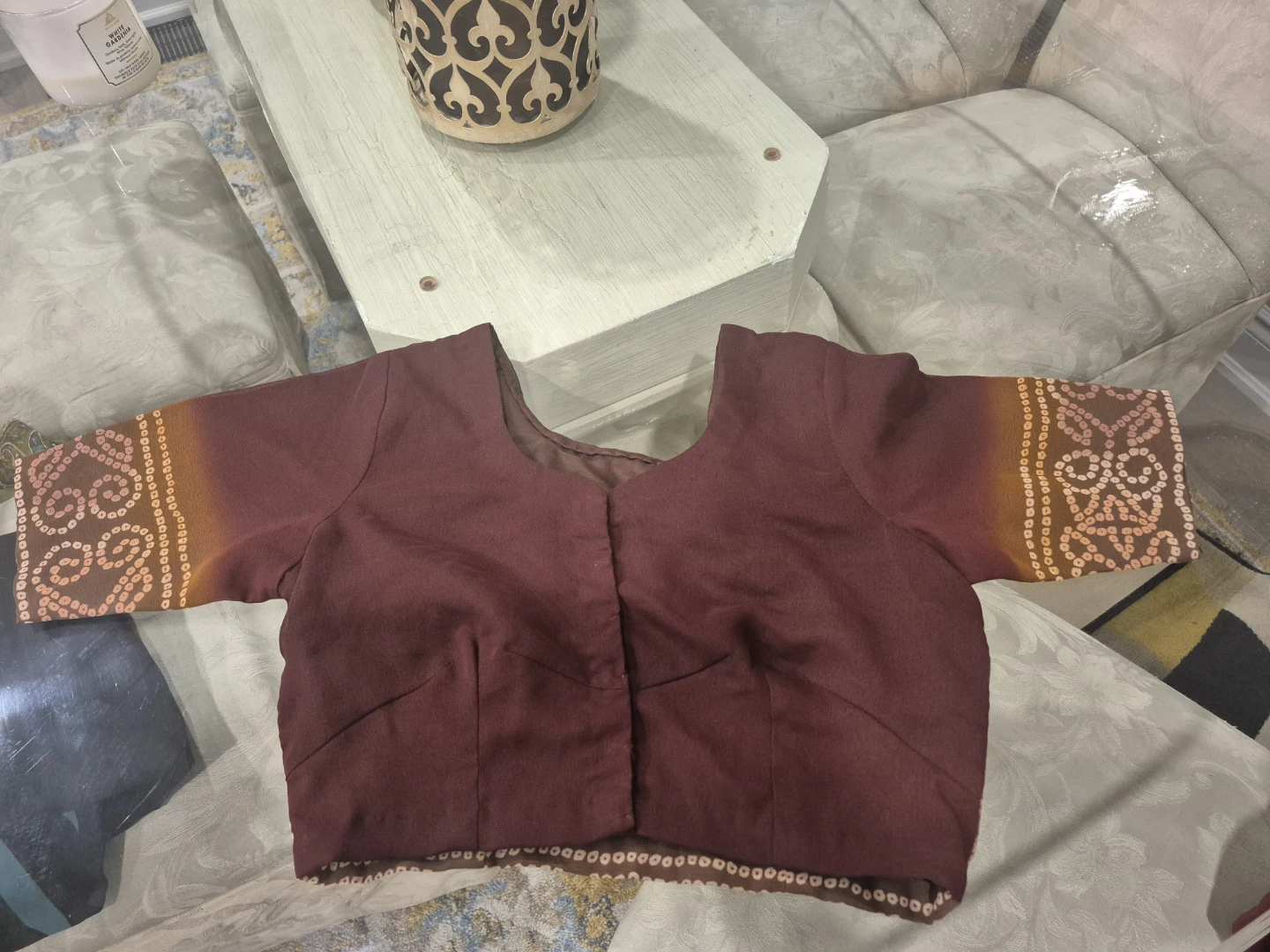 NEW Women's Maroon Saree with Blouse Piece - photo 4