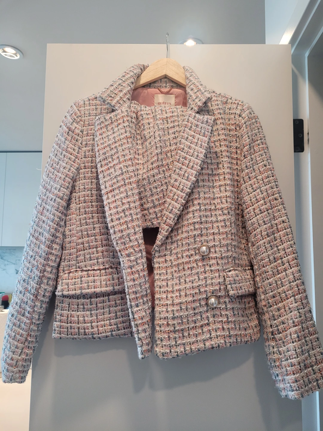 L/XL Autres Filles 2-Piece Tweed Skirt Suit Set