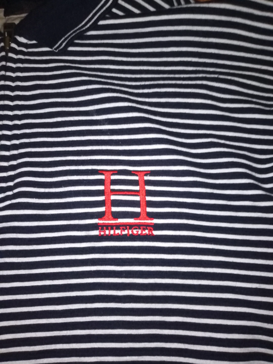 Tommy Hilfiger Striped Polo Shirt - Blue/White - Size M - photo 2