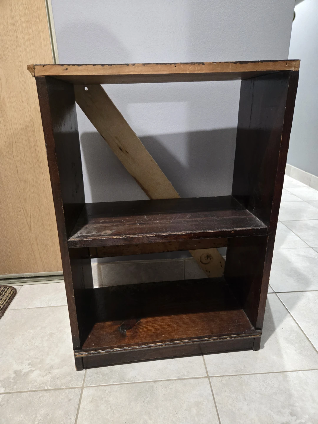 Wooden 2-Shelf Bookcase