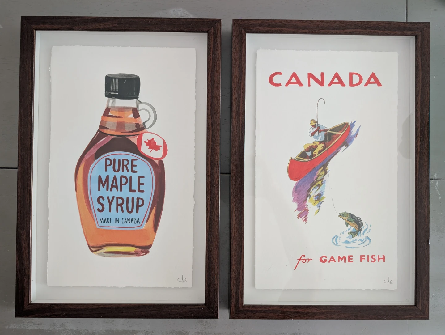 Framed Art Prints - Maple Syrup & Canada Game Fish