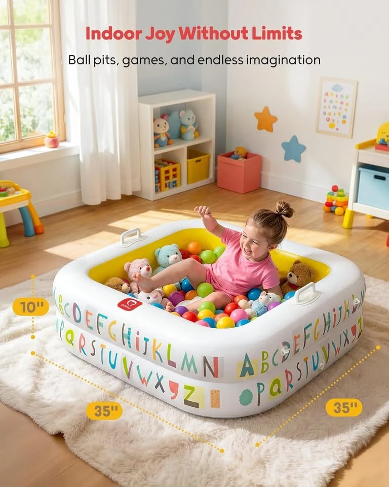 Inflatable Baby Pool with Canopy - Alphabet Design - photo 2