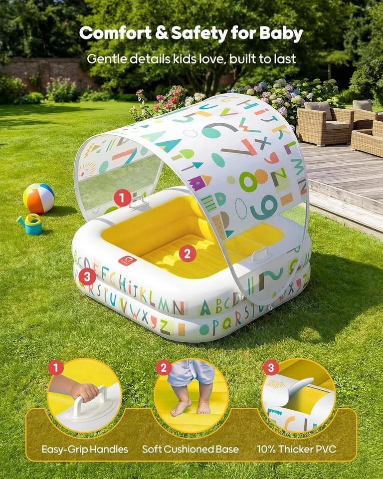 Inflatable Baby Pool with Canopy - Alphabet Design - photo 5