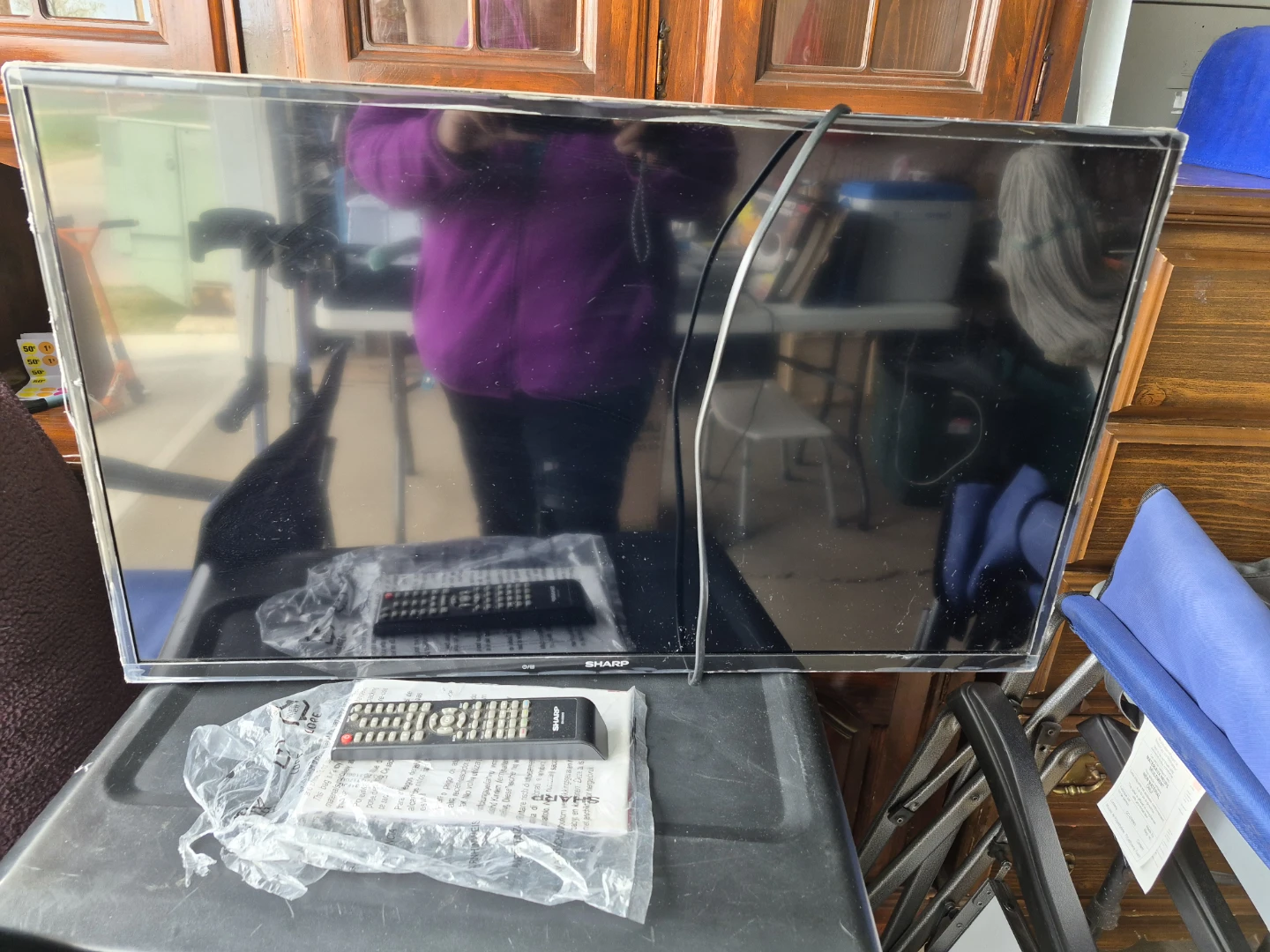 Sharp Flat Screen TV with Remote