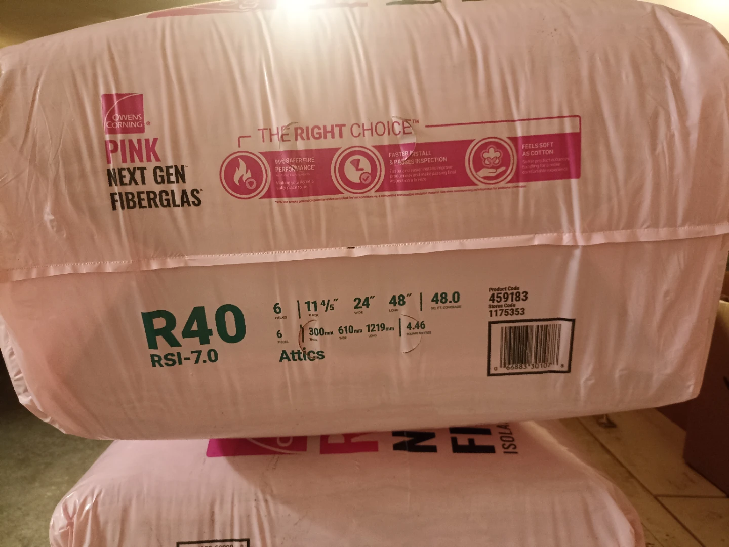 Owens Corning PINK NEXT GEN R40 Fiberglass Insulation - photo 2