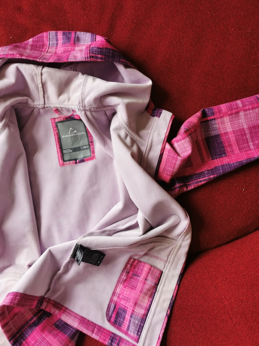 Paradox Softshell Jacket - Pink Plaid - Size L (10/12) - photo 2