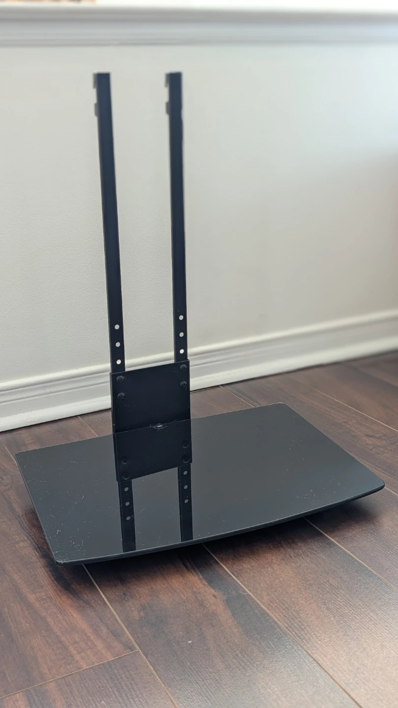 Black Glass TV Wall Mount Shelf - photo 3