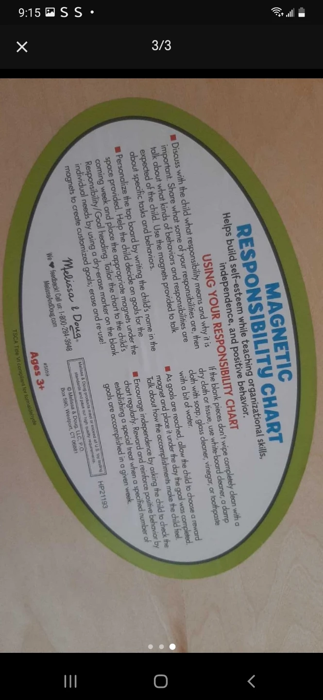 Melissa & Doug Magnetic Responsibility Chart - photo 3