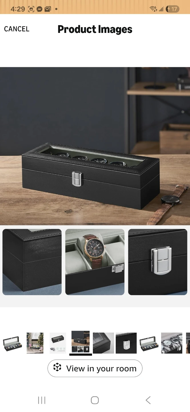 SONGMICS 6 Compartment Watch Box - photo 4
