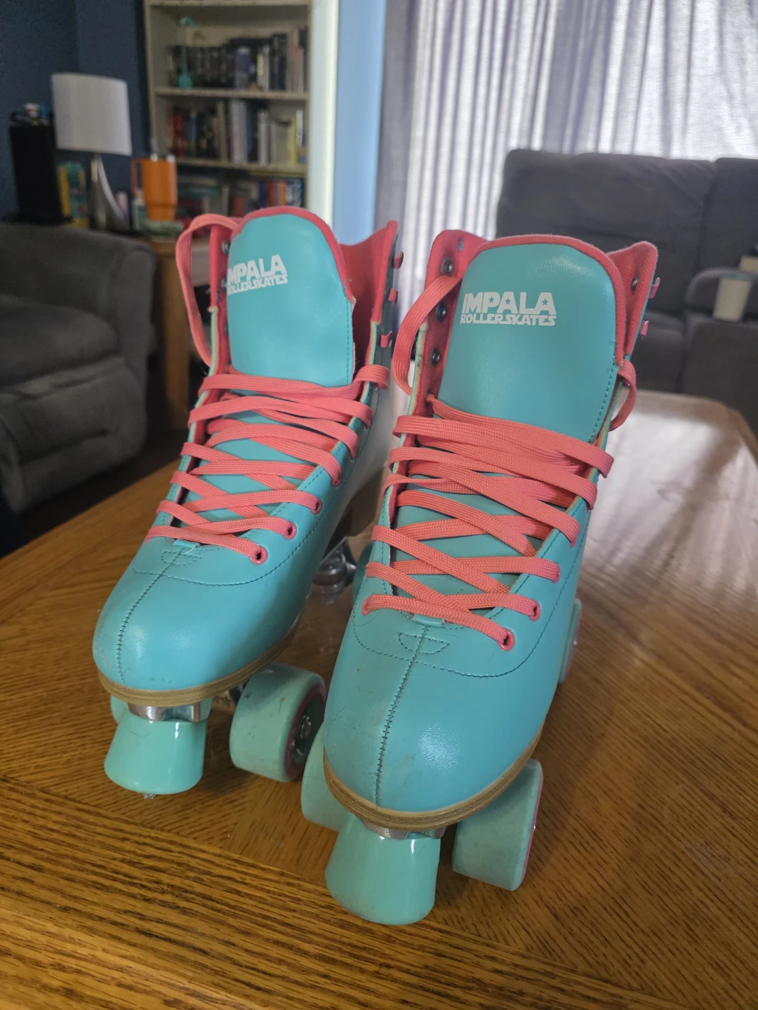 Impala Roller Skates - Teal and Pink - Women's Size 10