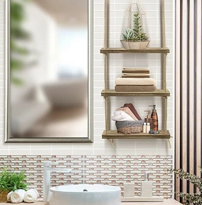 3-Tier Rope Hanging Shelf - photo 2