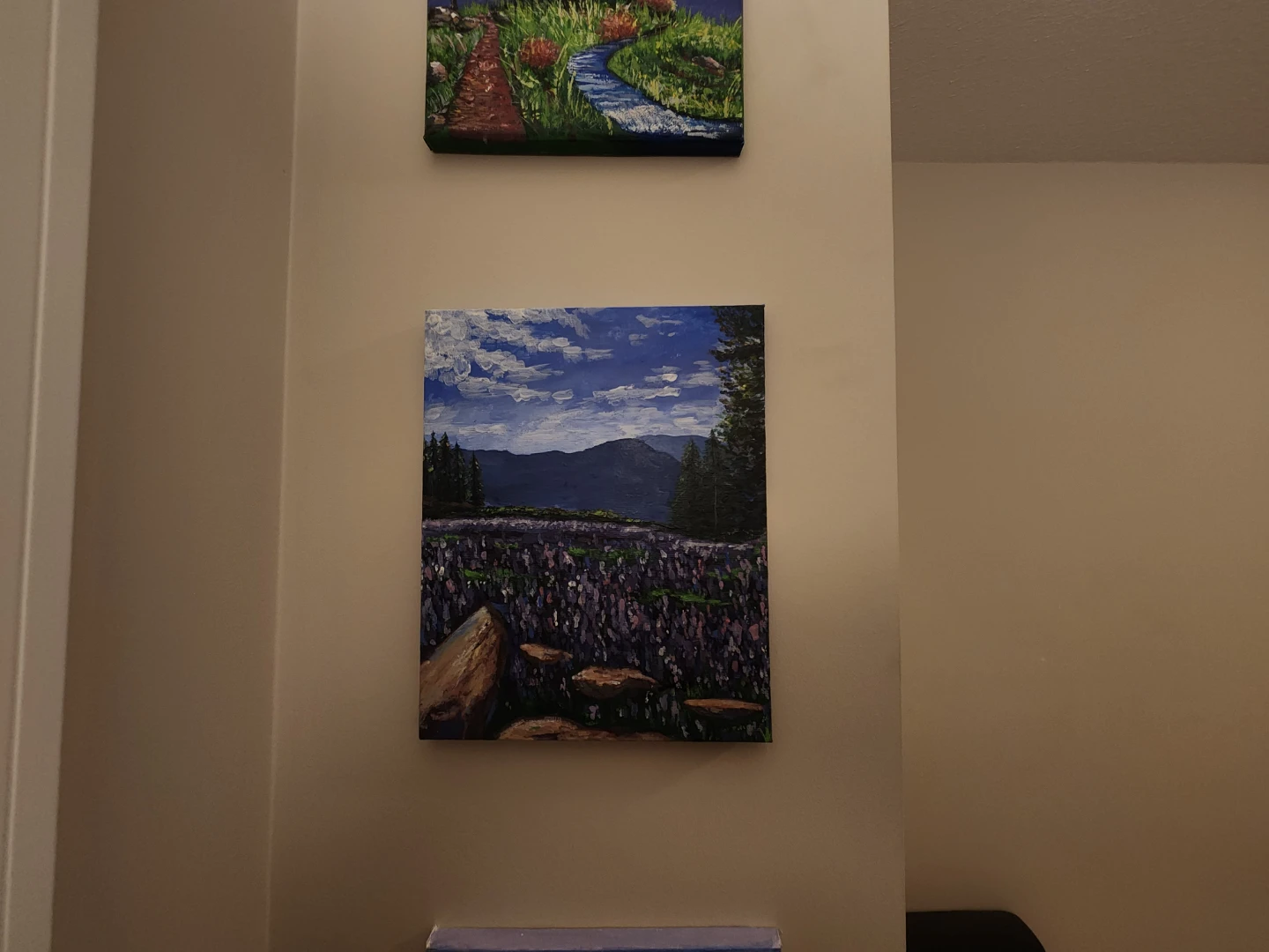 Canvas Print - Landscape Painting of Lavender Field - photo 3