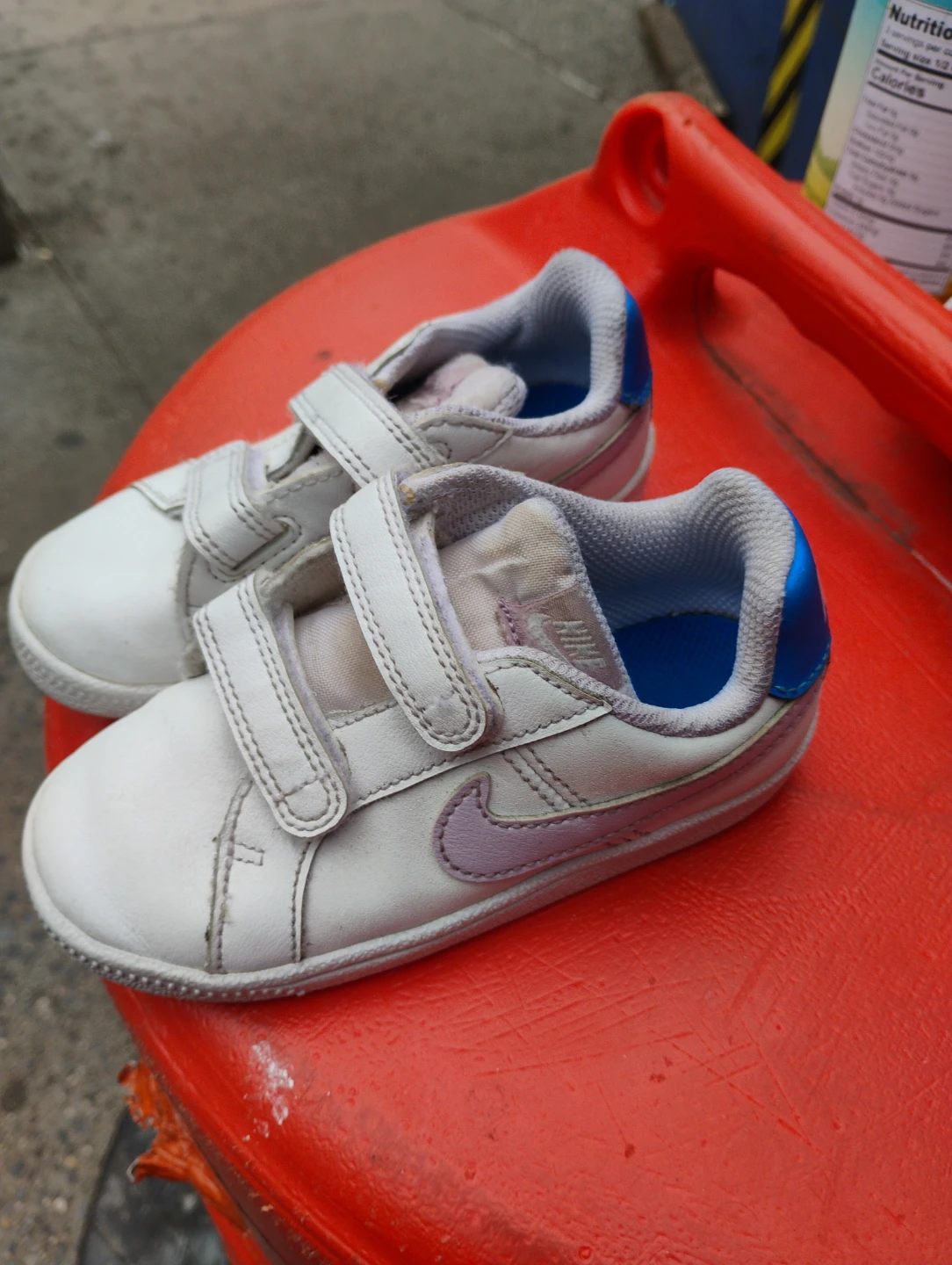 Nike Kids White Velcro Sneakers