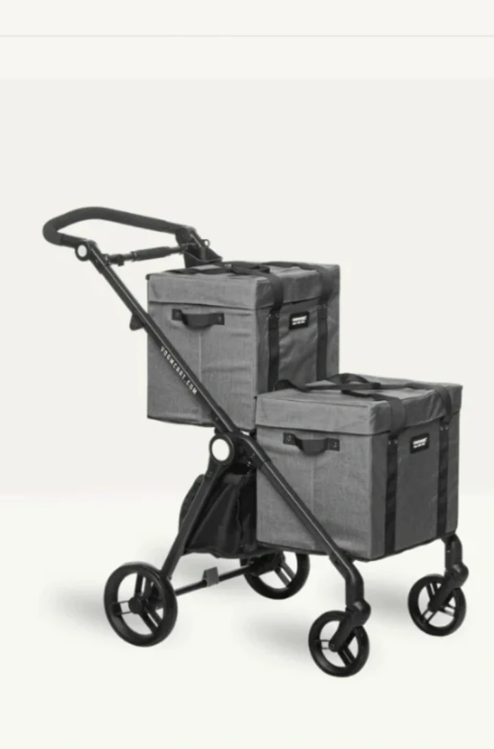 Voomcart Shopping Cart with Two Insulated Bags