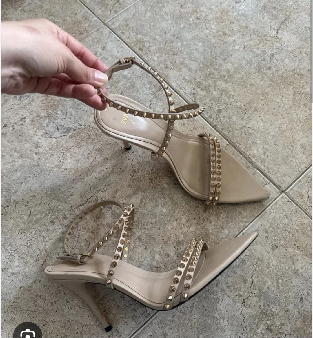 ZARA Studded Heeled Sandals - Size 42 - photo 2