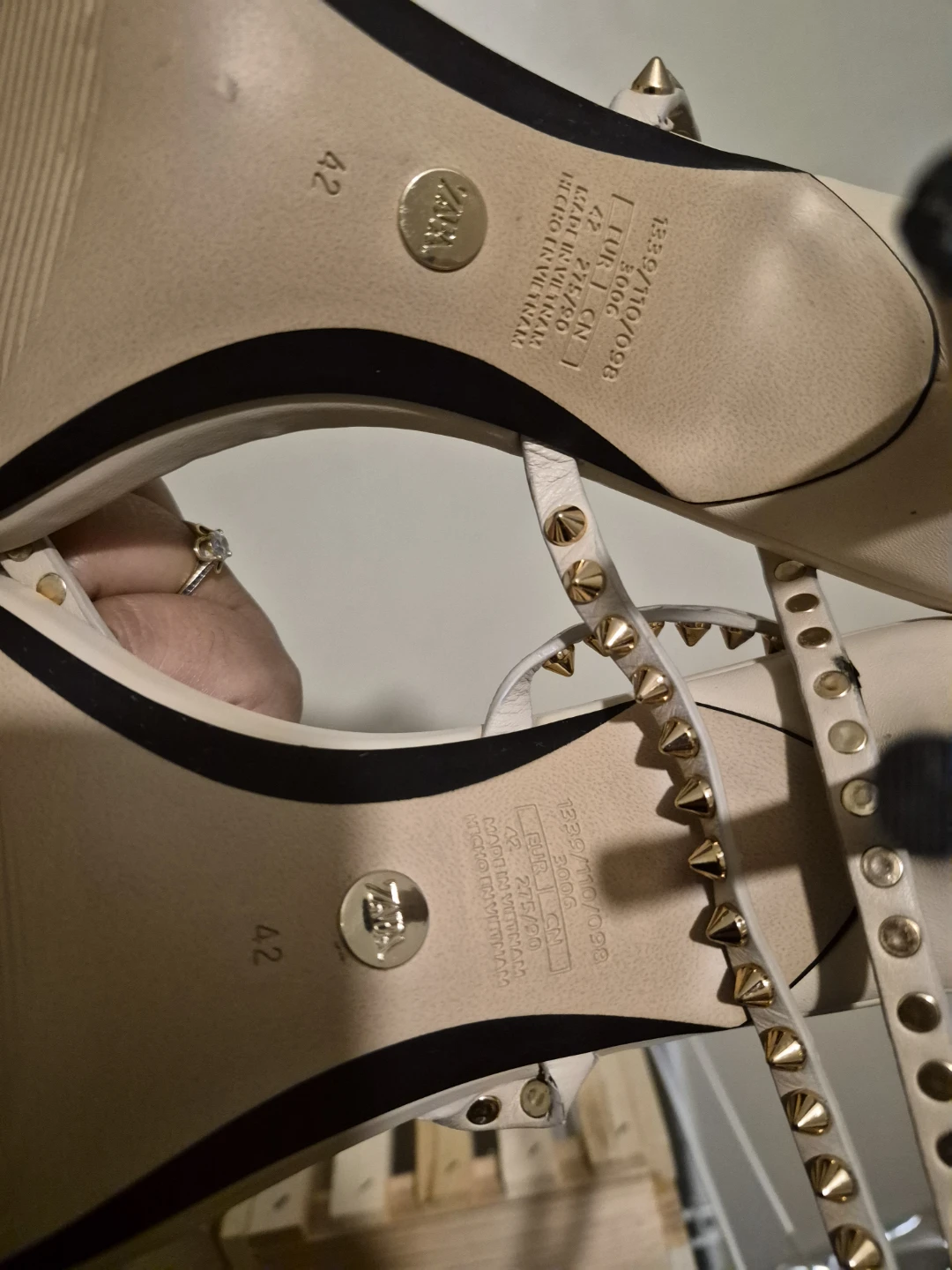 ZARA Studded Heeled Sandals - Size 42 - photo 3