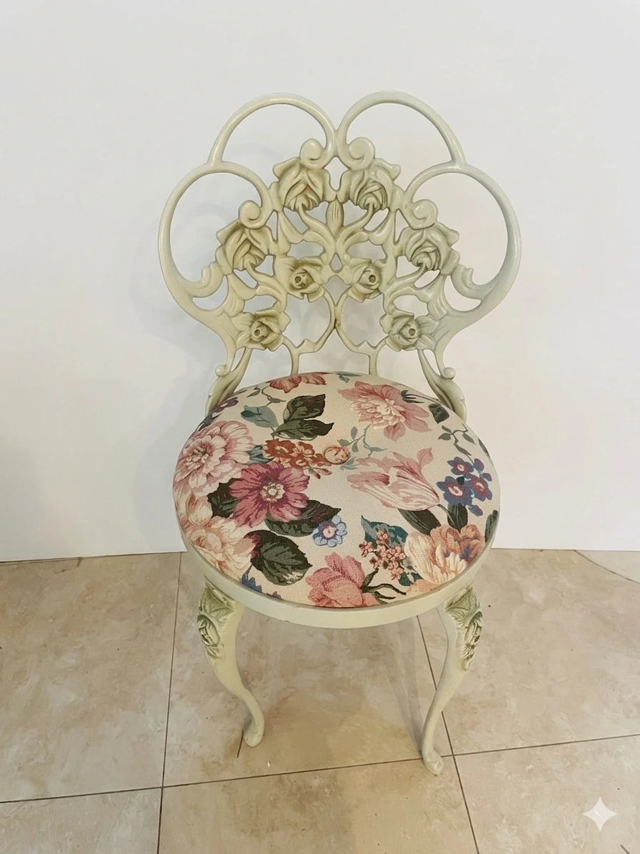 Vintage Floral Accent Chair
