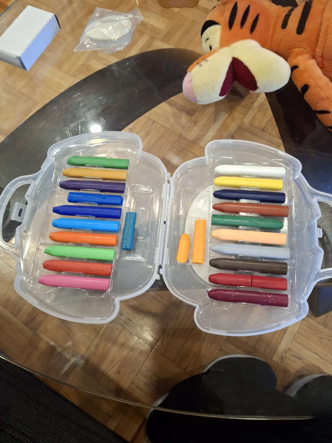 Janod wooden owl clock+Micador Triangle Crayons +Tigger harness - photo 4