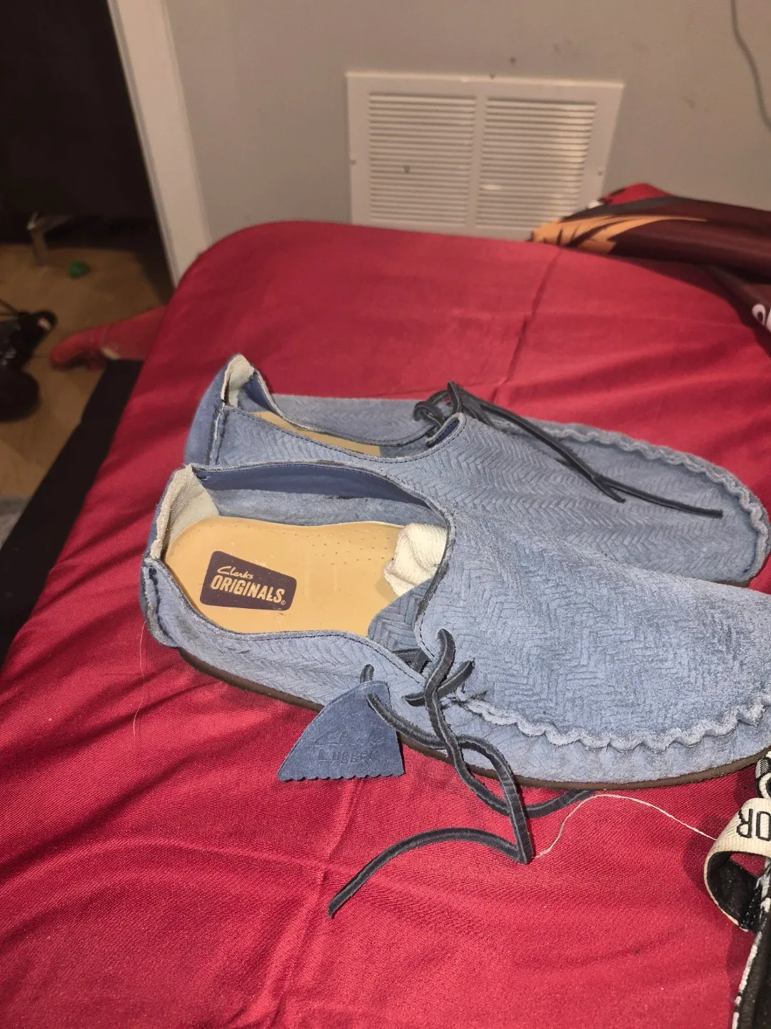 Clarks Originals Wallabee Shoes - Blue Suede