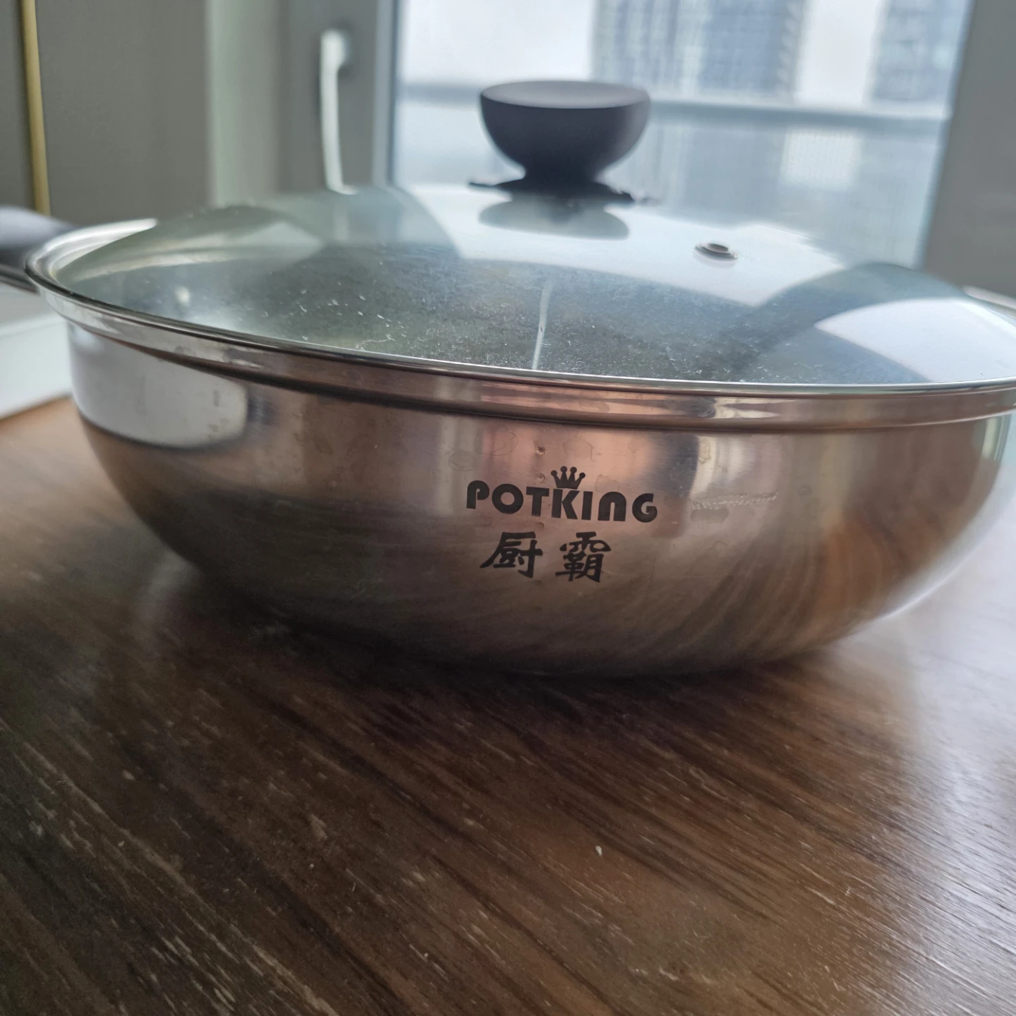 POTKING Stainless Steel Divided Hot Pot with Glass Lid - photo 3