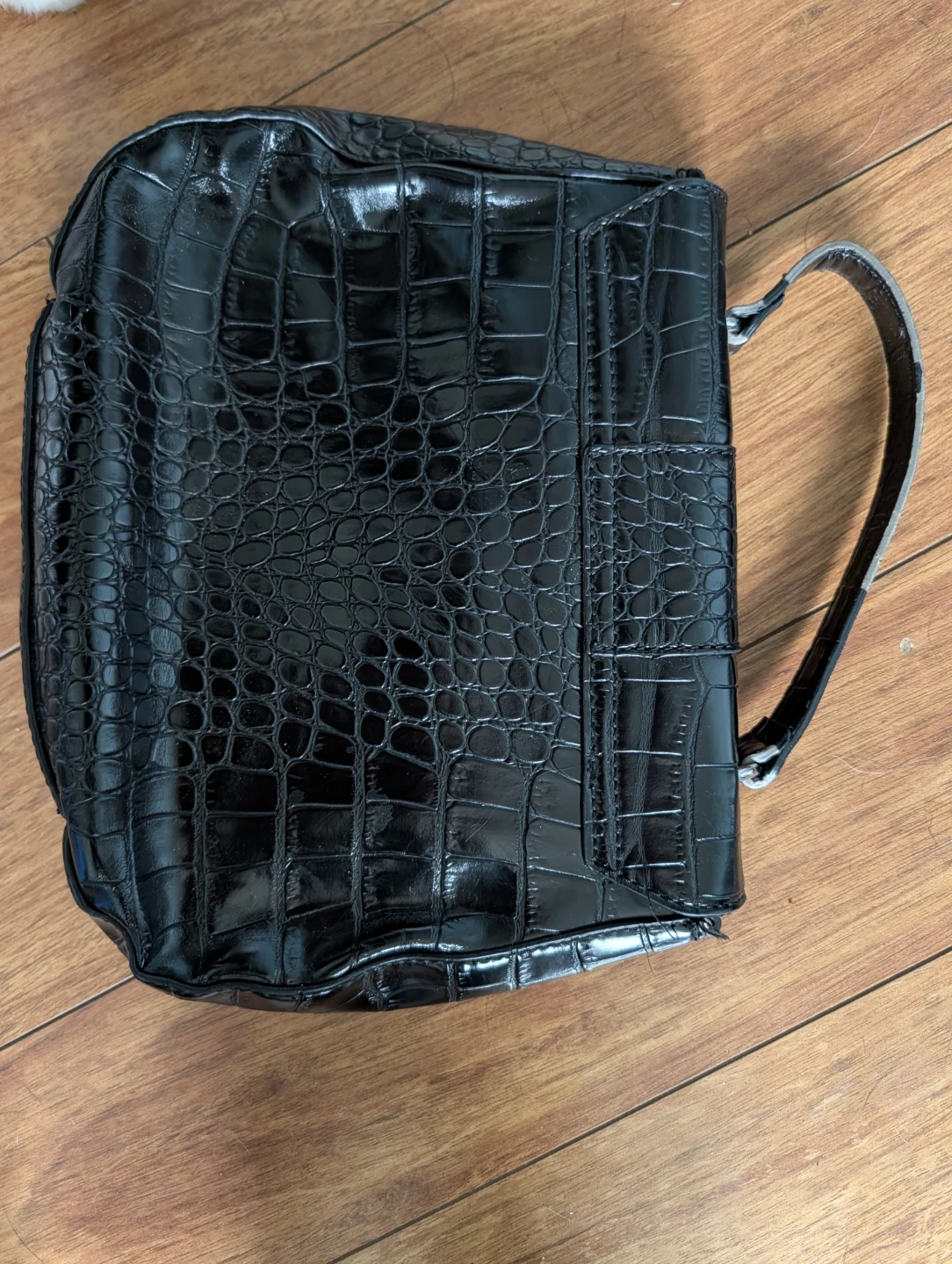 GUESS Black Faux Croc hand bag - photo 3