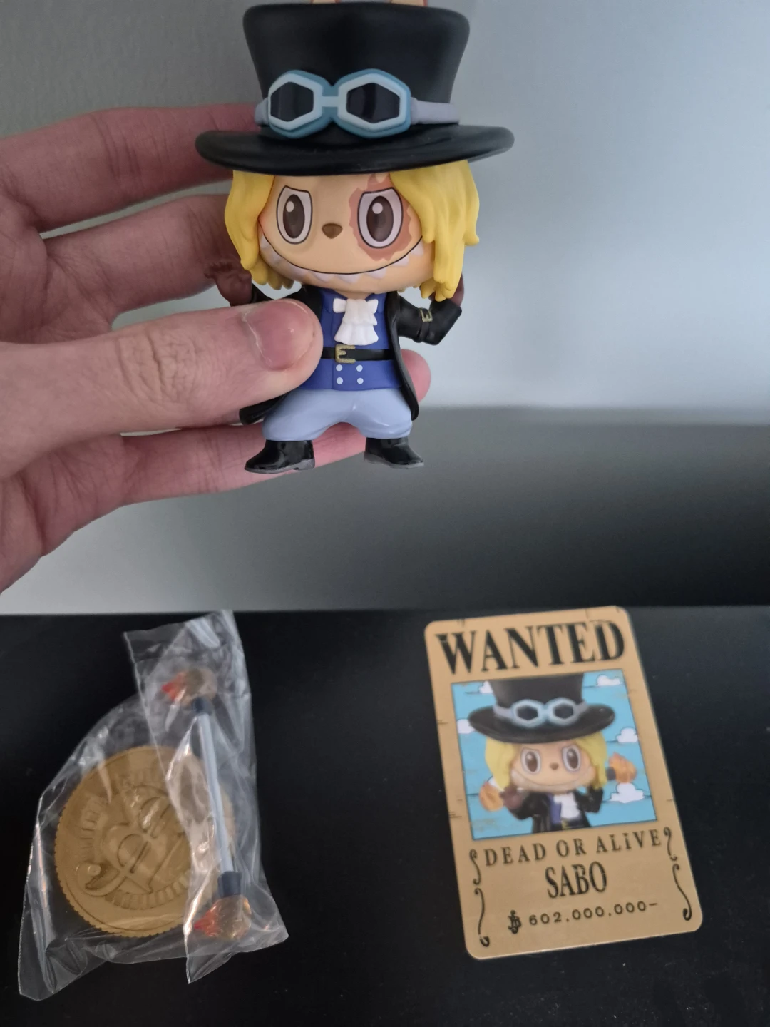 One Piece Sabo Labubu Figure