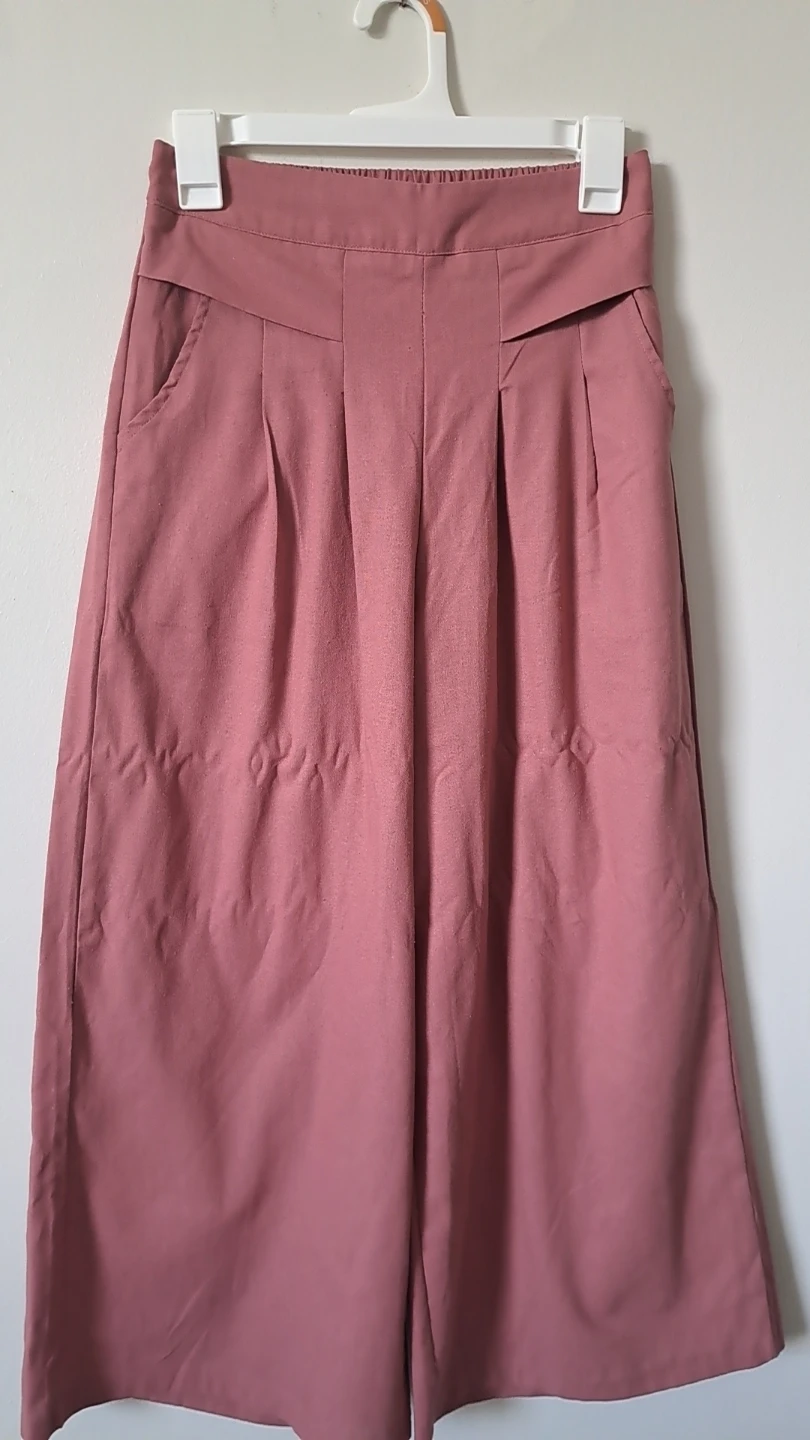 Women's Wide Leg Culottes - Rose Pink