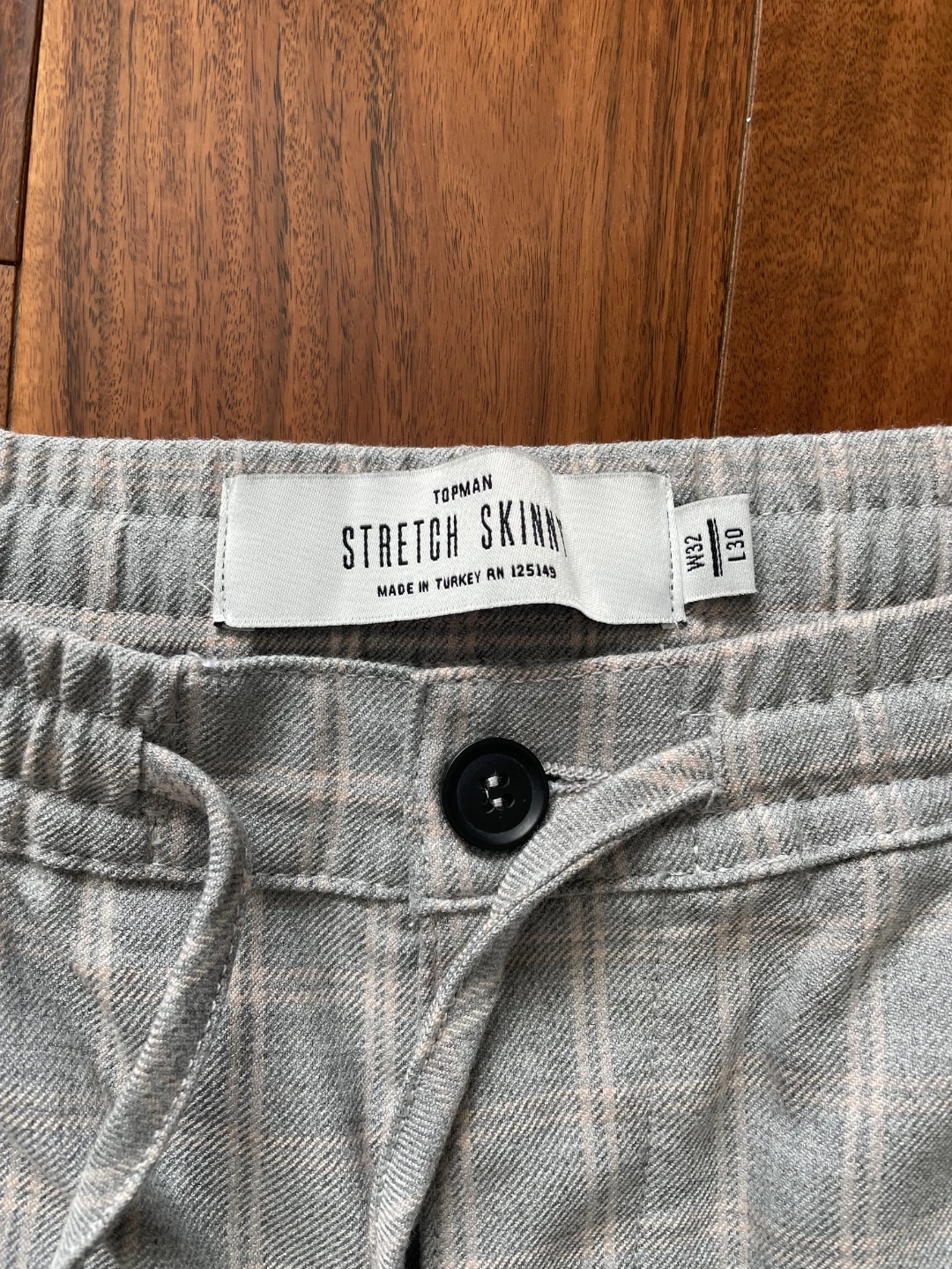 Topman Stretch Skinny Plaid Pants Size 32x30 - photo 2