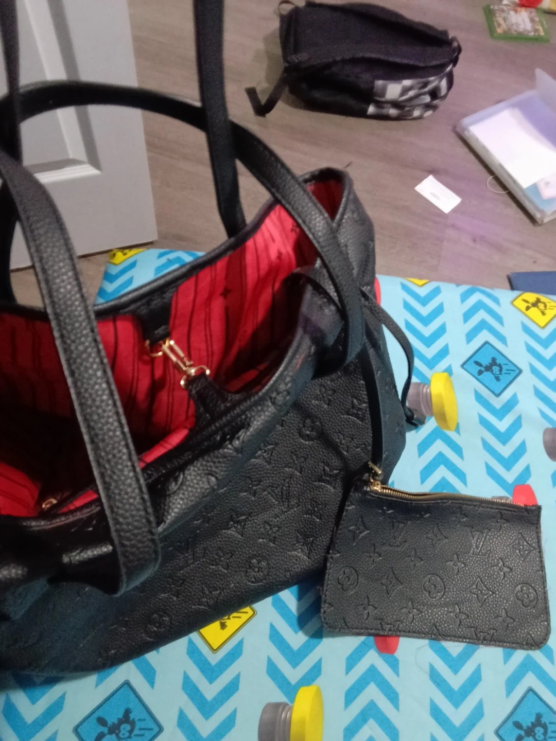 Louis Vuitton Black Monogram Tote Bag with Pouch - photo 3