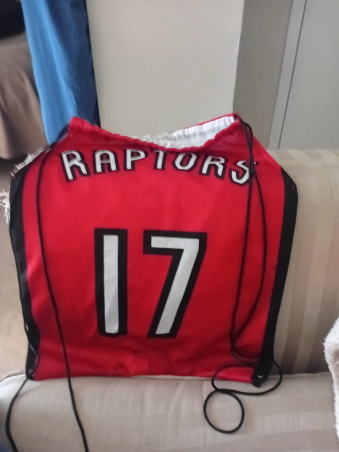 Toronto Raptors Valanciunas #17 Drawstring Bag