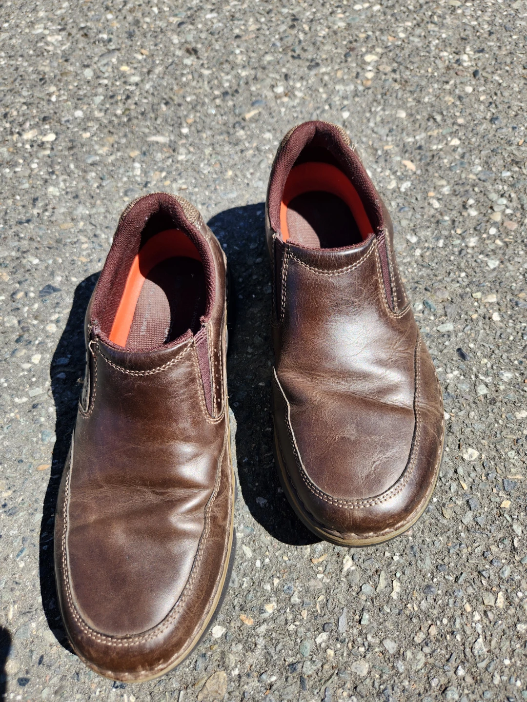 Rockport Brown Leather Slip-On Shoes