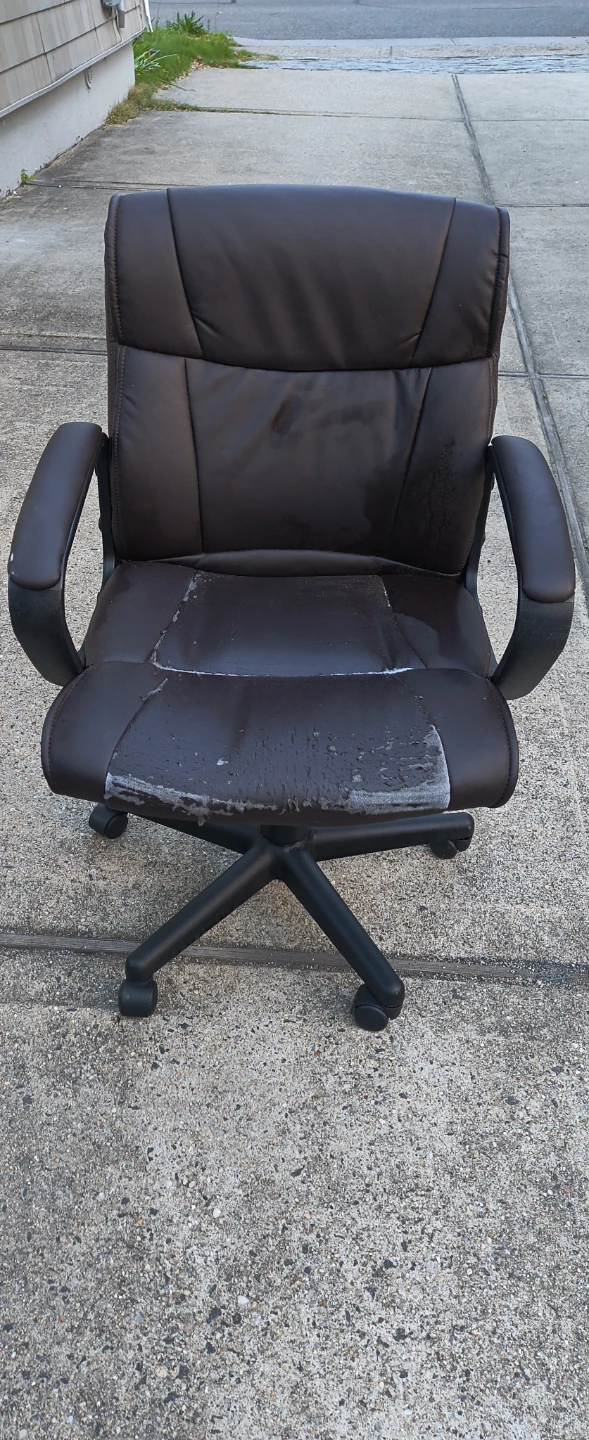 Brown Office Chair -  a little wear and tear