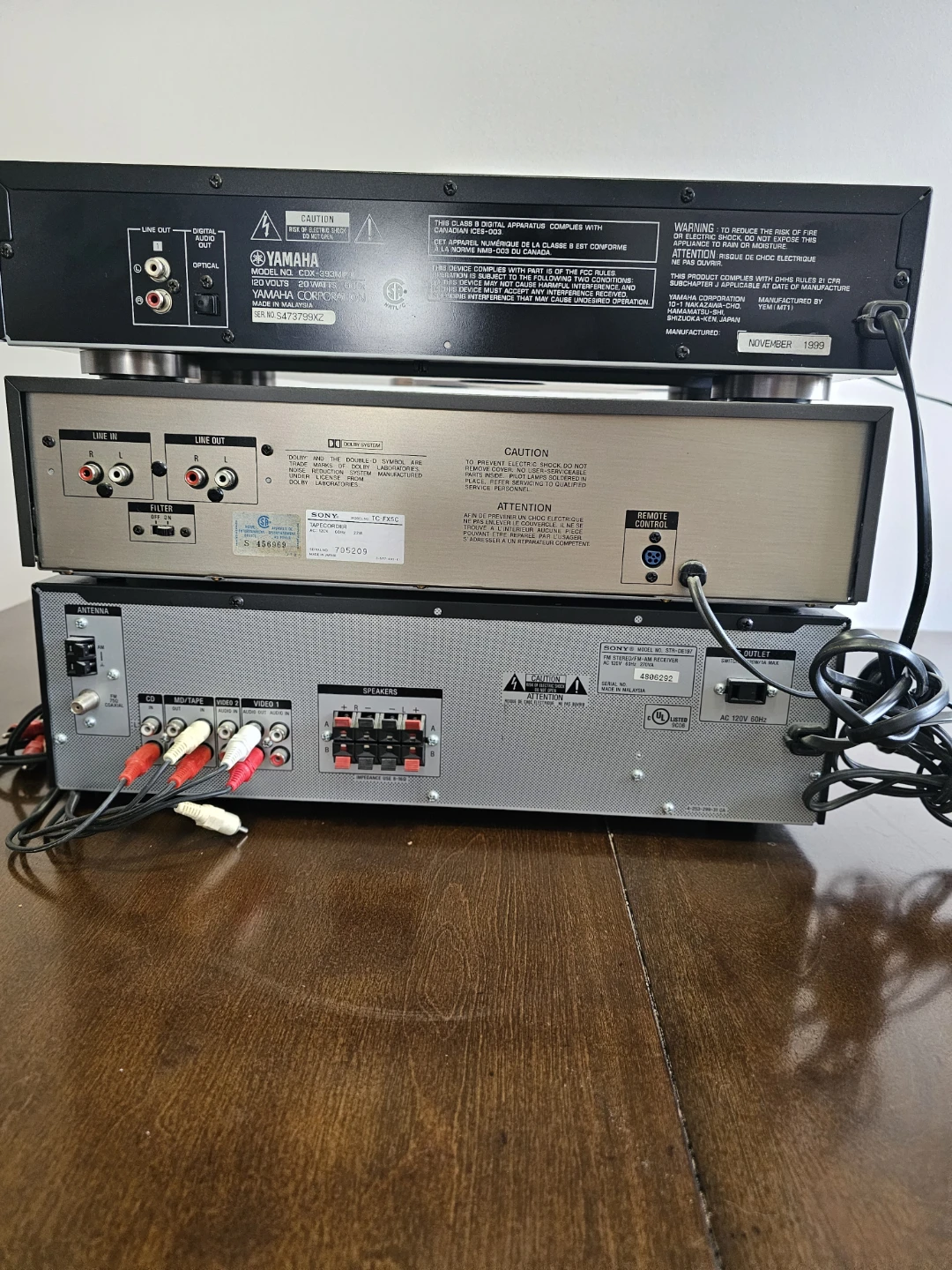 Yamaha Natural Sound CD Player, Sony Cassette Deck & Receiver - photo 3