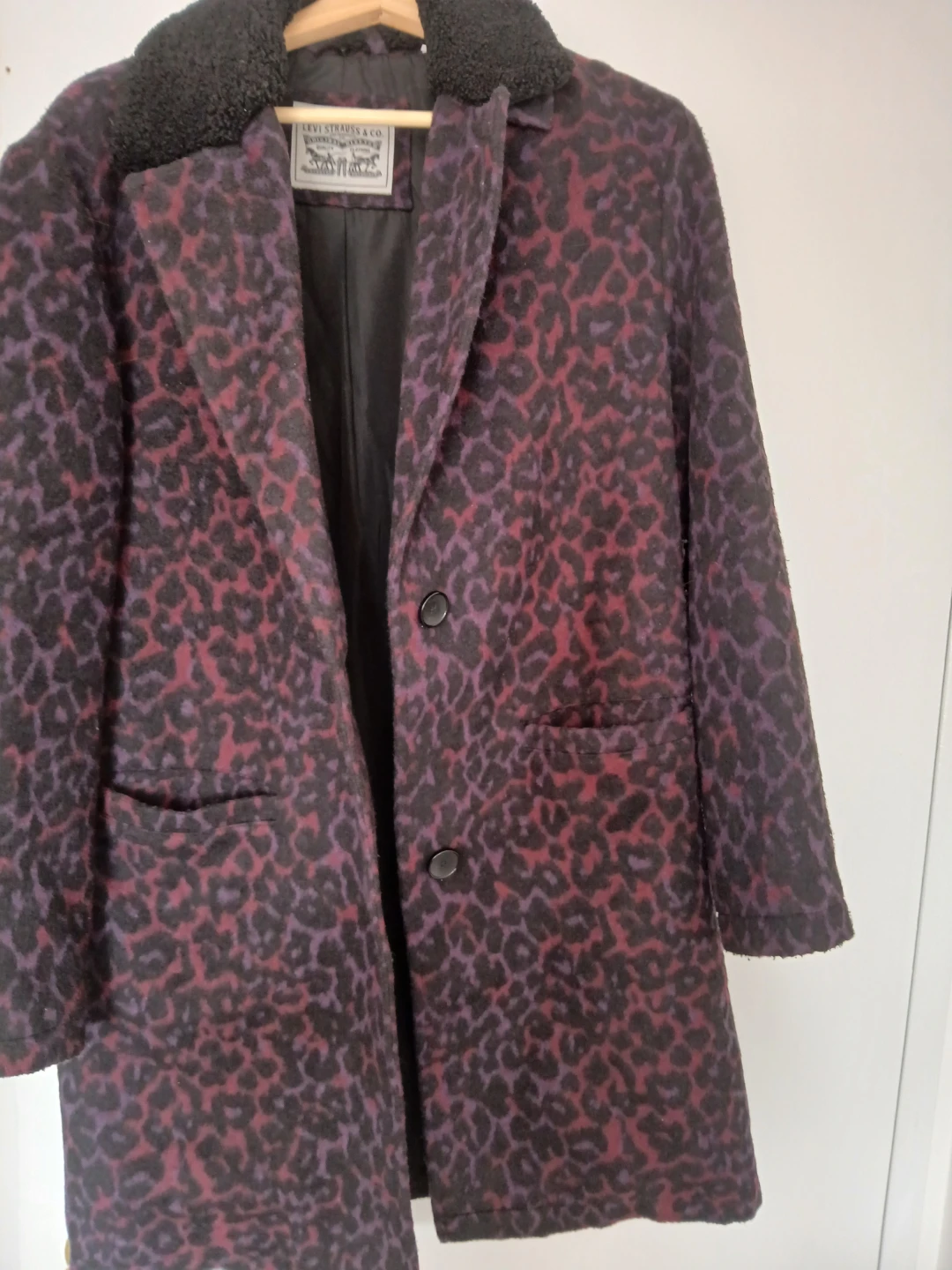Levi Strauss & Co. Leopard Print Wool Blend Coat - photo 2