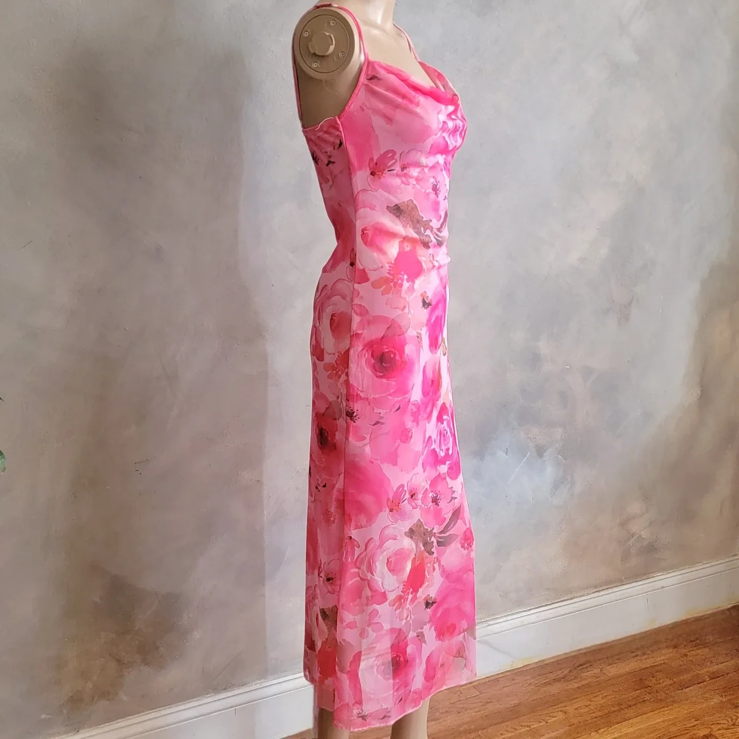 Pink Floral Slip Dress - photo 4