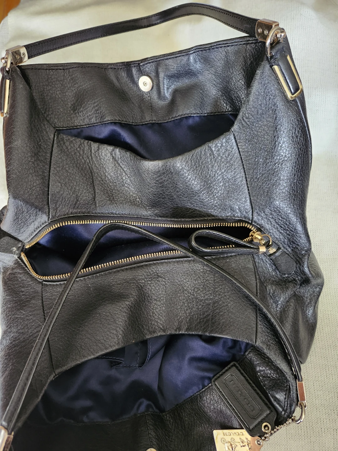 Coach Black Leather Hobo Shoulder Bag - photo 4