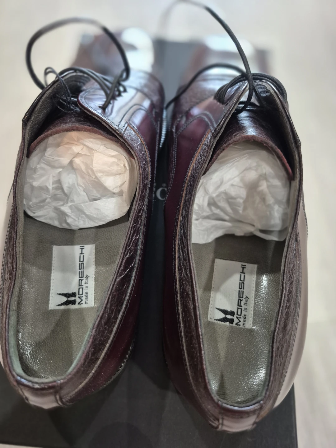 Moreschi Wingtip Oxfords Burgundy Leather Dress Shoes Men's - photo 5