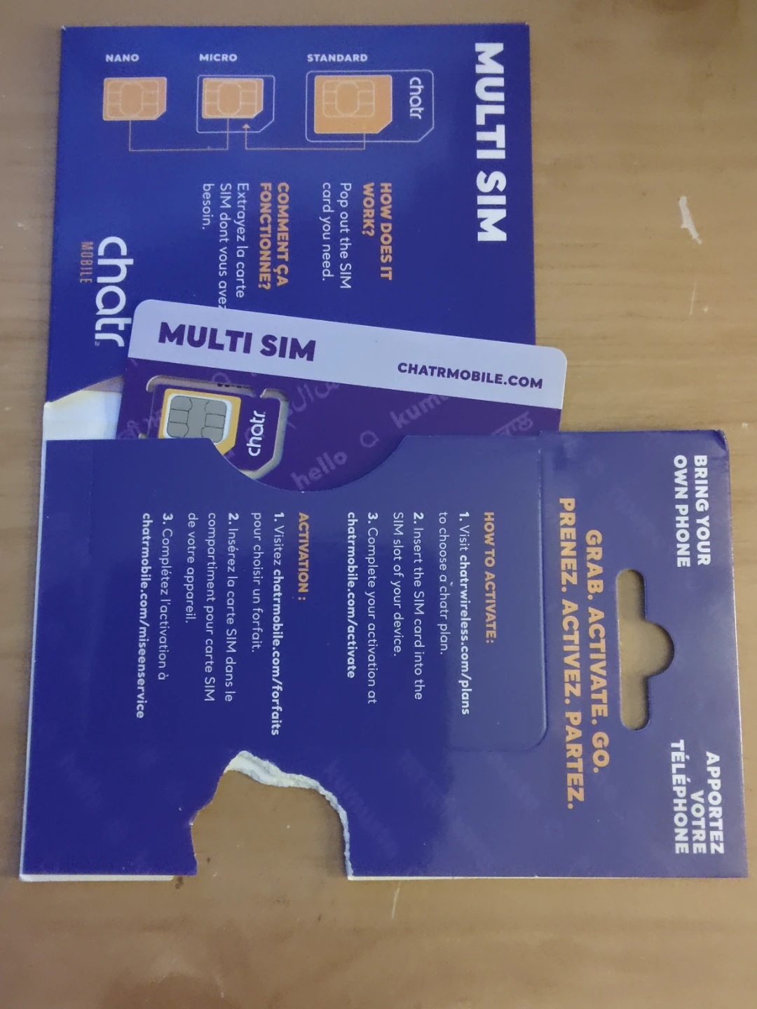 Chatr Mobile Multi-SIM Card