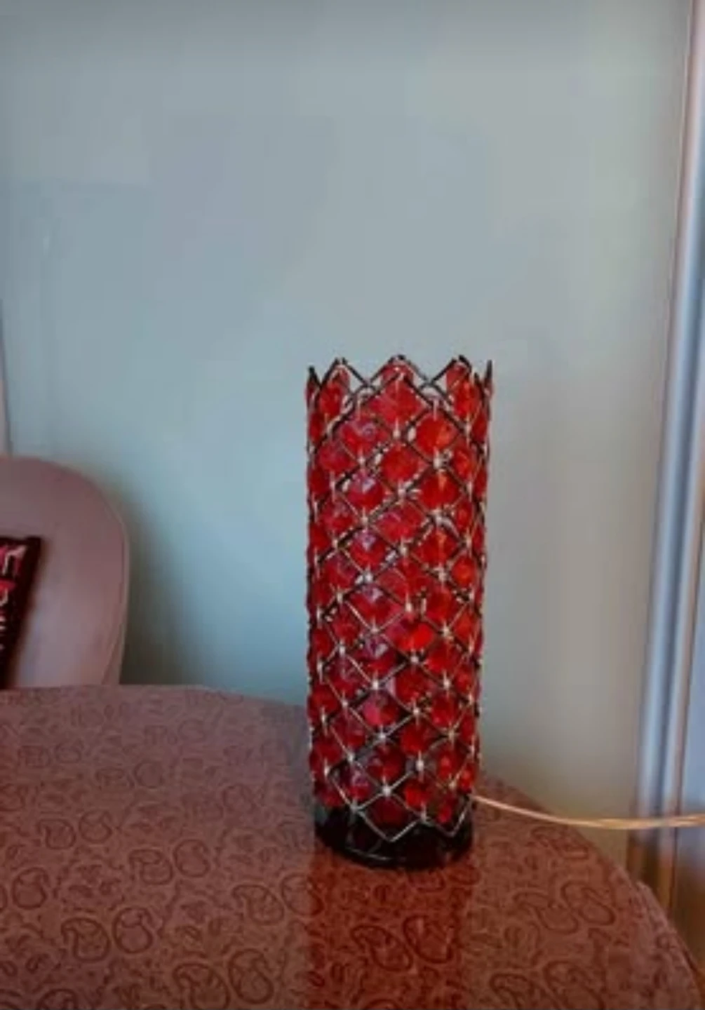 Decorative Red Crystal Vase/Lamp - photo 3