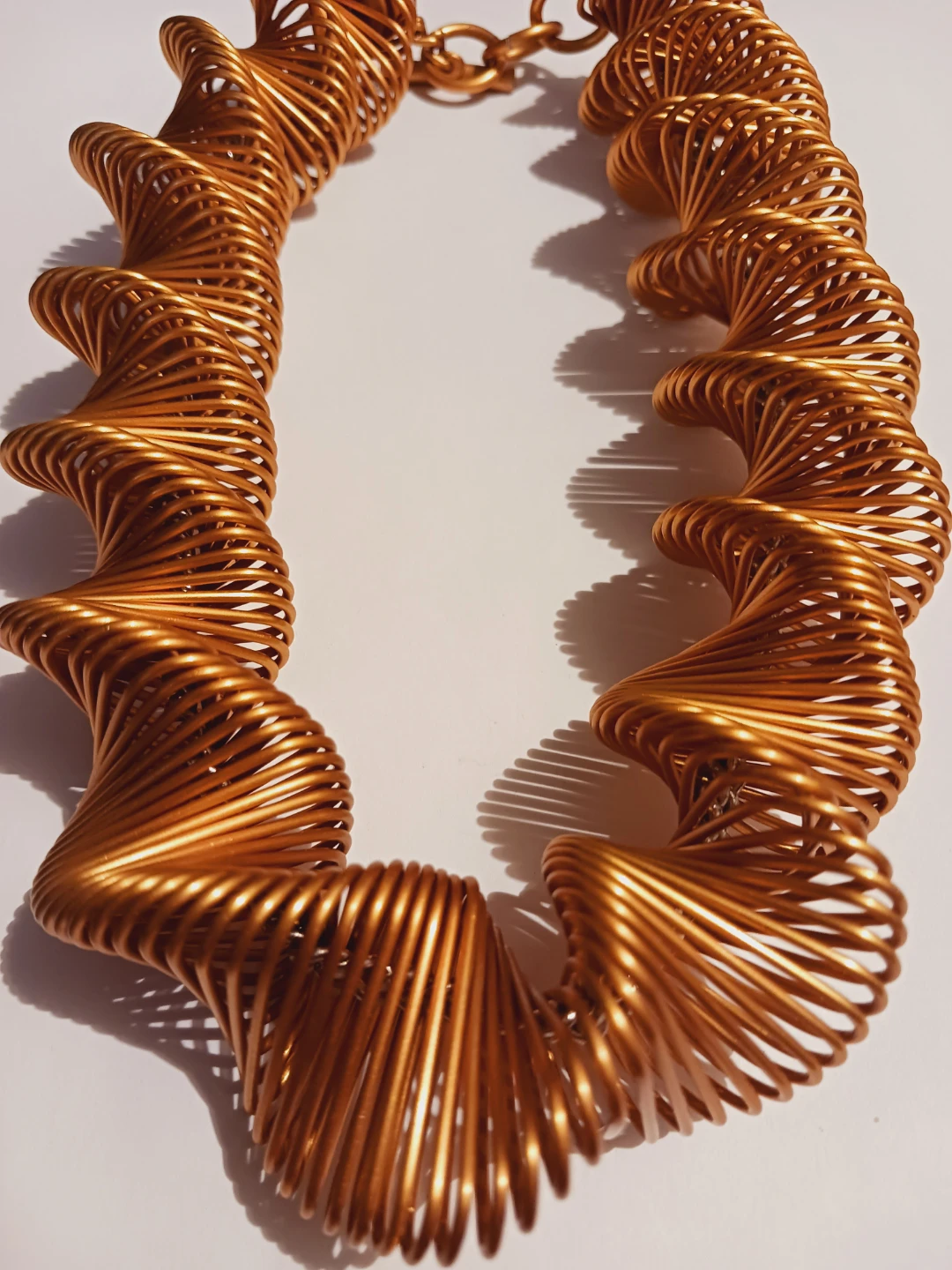 Beautiful Unusual Spiral Design Statement Necklace - photo 2