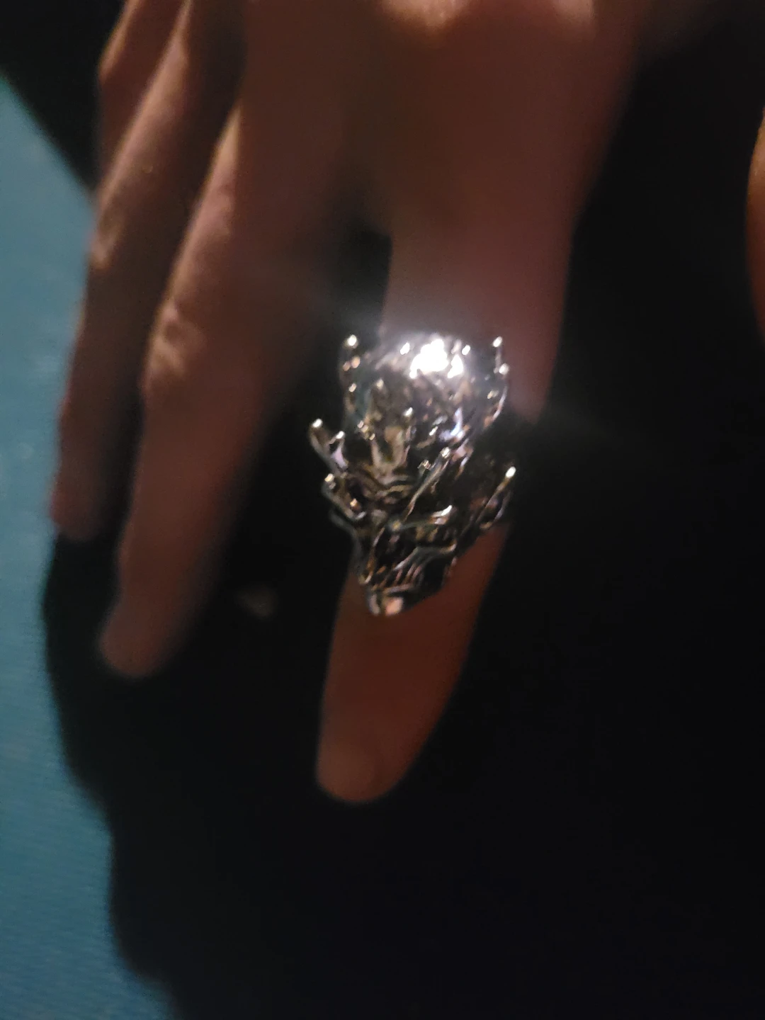 Dragon and skull rings