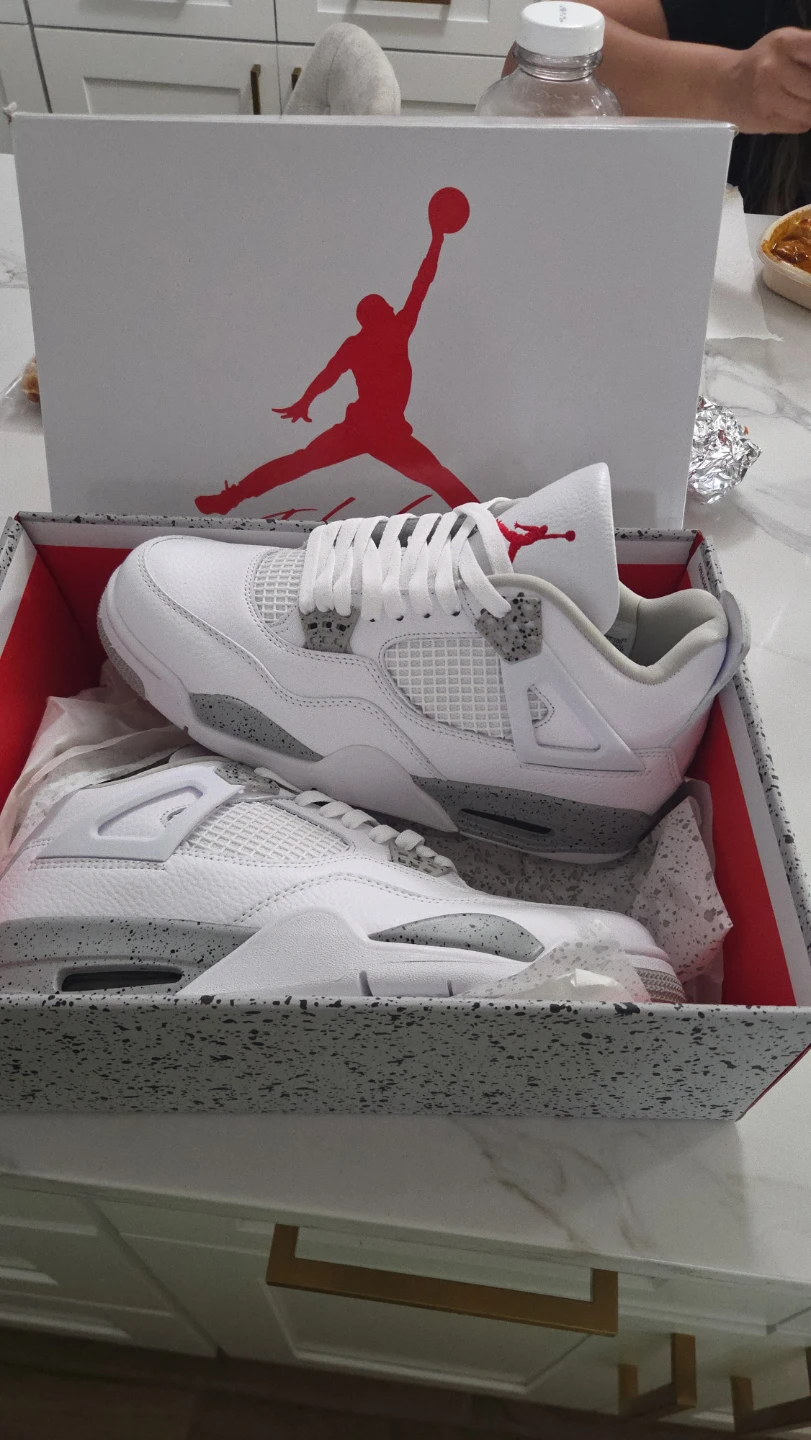 Jordan 4 Retro White Cement Sneakers - photo 2