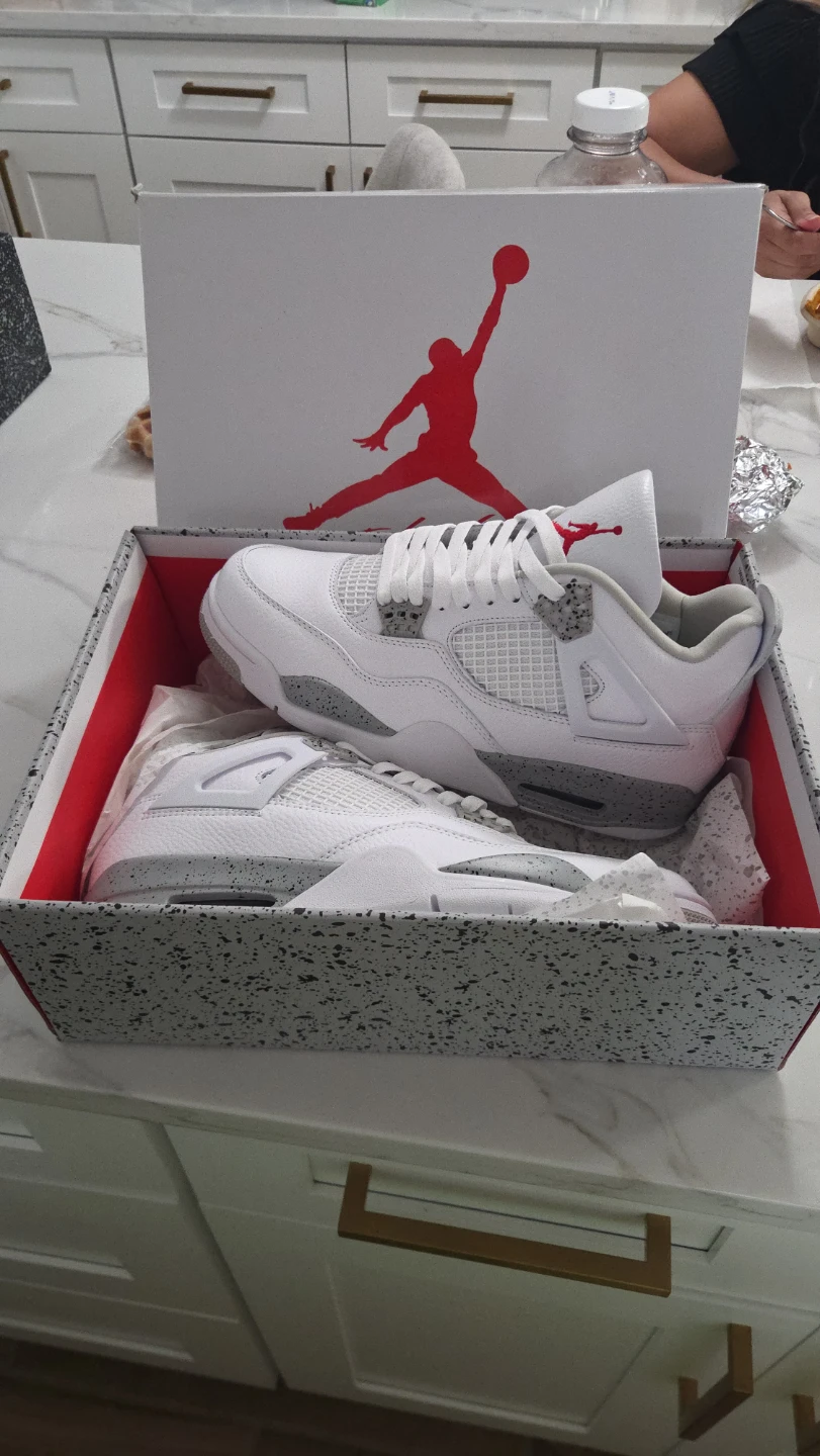 Jordan 4 Retro White Cement Sneakers - photo 3