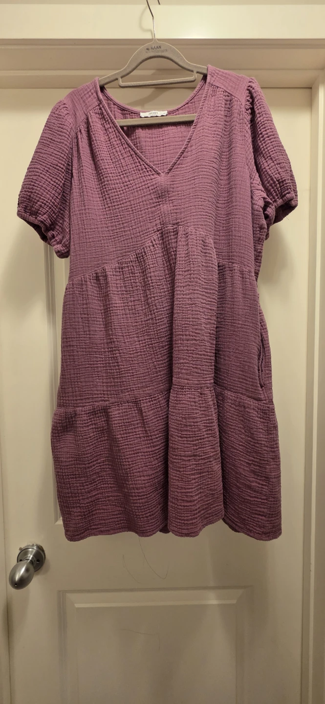 Ricki's Purple Gauze Tiered Dress - XL