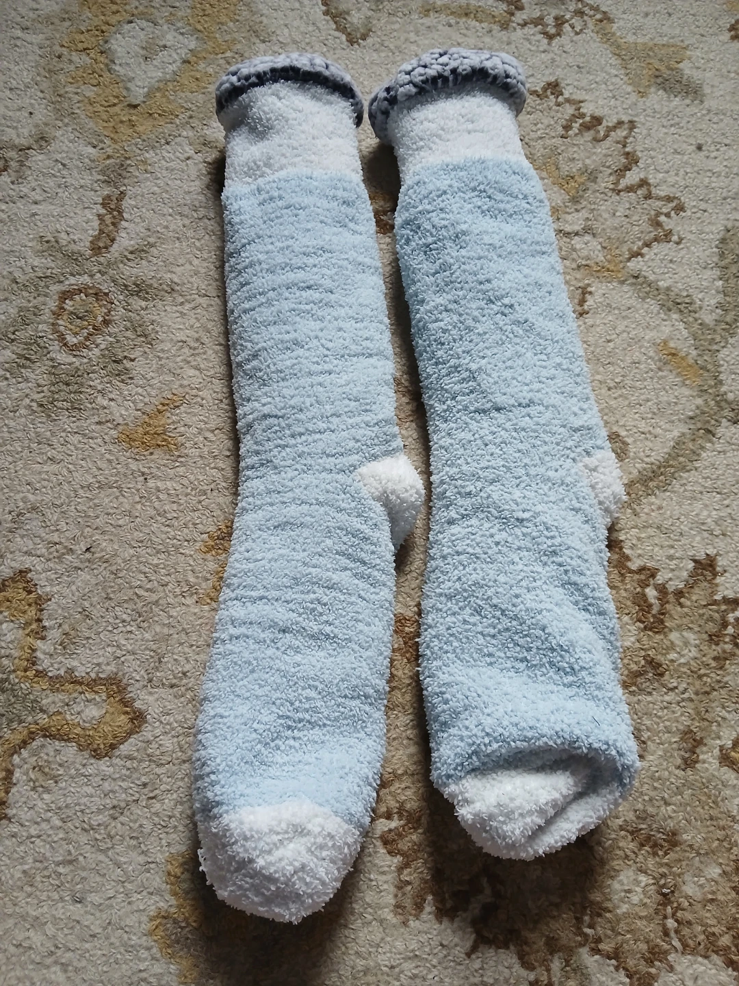 Fuzzy Blue Cozy Slipper Socks - photo 4
