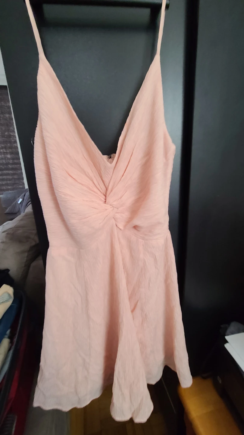 Abercrombie & Fitch Pink Smocked Camisole Romper - Size S